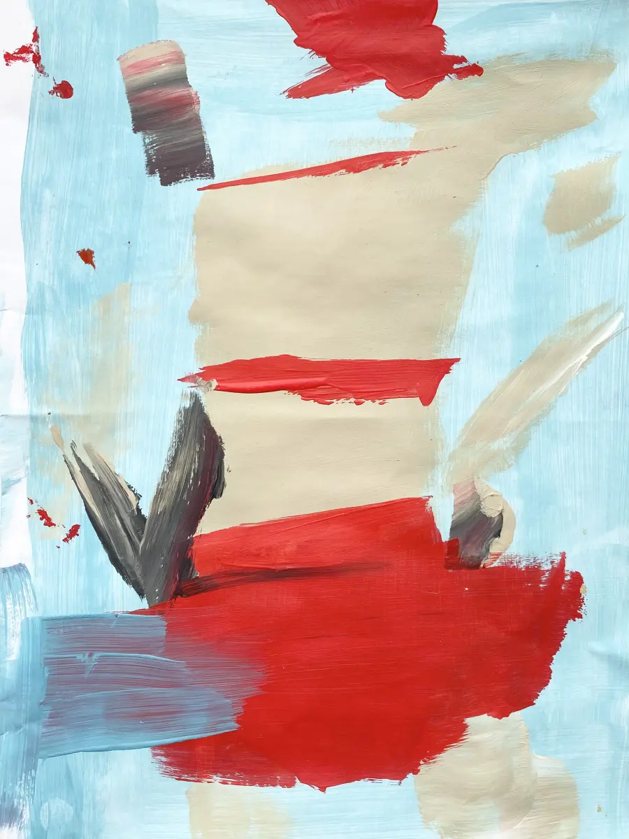 Brigitte Salzmann - feel it, 2024, acryl auf papier, 30 x 21 cm