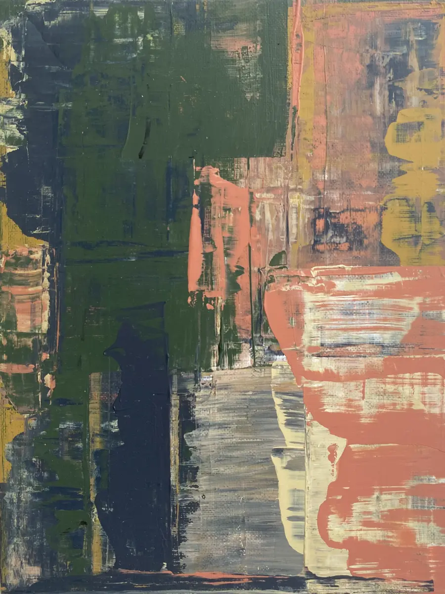 Brigitte Salzmann - bariton, sing for her, 2023, acryl auf karton 30 x 24 cm