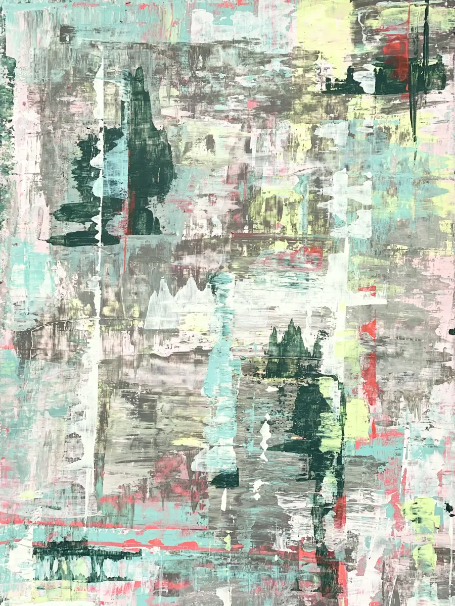 Brigitte Salzmann - other than II, 2023, acryl auf papier, 42 x 30 cm Brigitte Salzmann - other than II, 2023, acryl auf papier, 42 x 30 cm