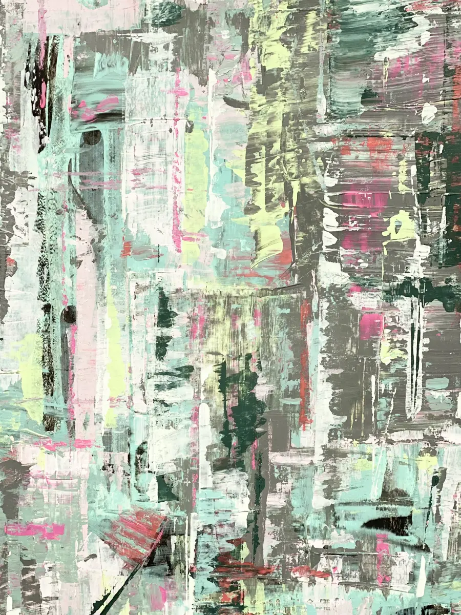 Brigitte Salzmann - other than V, 2023, acryl auf papier, 42 x 30 cm Brigitte Salzmann - other than V, 2023, acryl auf papier, 42 x 30 cm