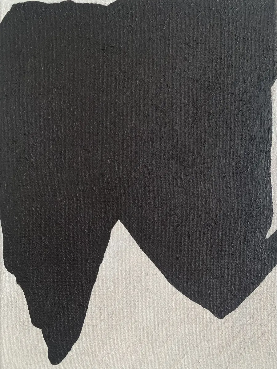 Brigitte Salzmann - in mood, 2026, acryl auf jute, 40 x 30 cm