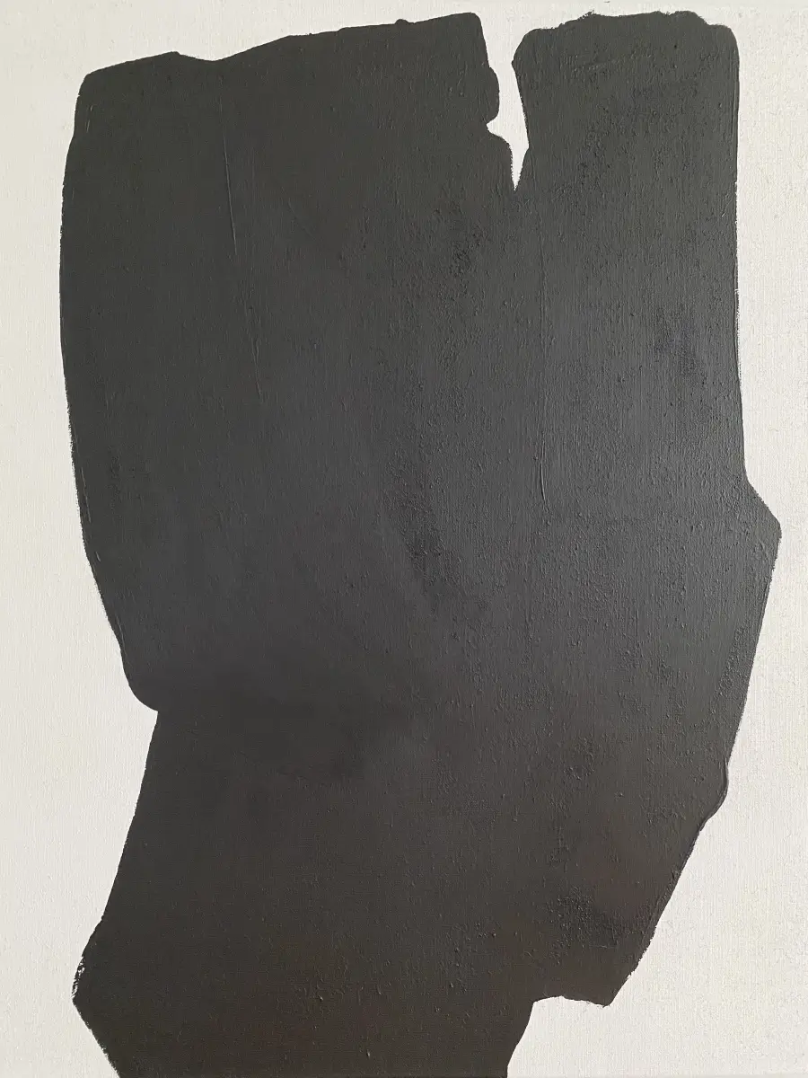 Brigitte Salzmann - why whisper, 2026, acril auf jute, 120 x 100 cm