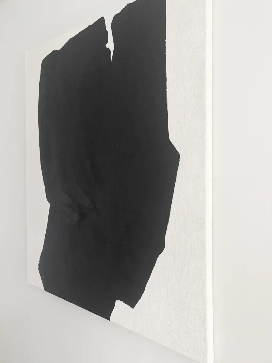 Brigitte Salzmann - why whisper, 2026, acril auf jute, 120 x 100 cm