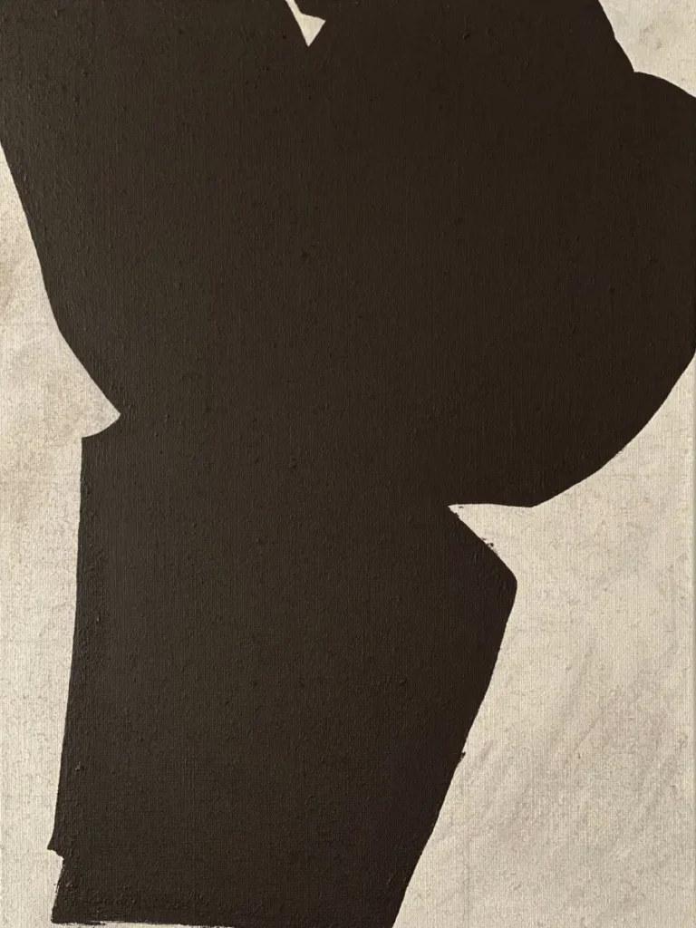 Brigitte Salzmann - nes y, 2026, acryl auf jute, 80 x 60 cm